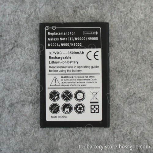 Factory Price 3500mAh Galaxy Note 3 Battery For Samsung N9000 N9005 N900 N900A N9002